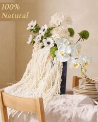 12PCS Dried Amaranthus Hanging Flowers – 23″ Ivory White Preserved Floral Ste…