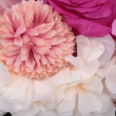 6Pcs Flower Wall Panel Floral Backdrop Wedding Party Home Artificial Flower Deco