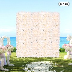 40x60cm Artificial Fake Flower Wall Panel Banquet Wedding &Party Decor 6pc