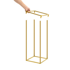 10pc 23.6” Tall Gold Metal Flower Stand For Wedding Table Centerpieces Decor