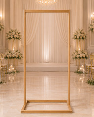 Natural Wood Wedding Sign Stand, Unfinished Minimalist Display Holder