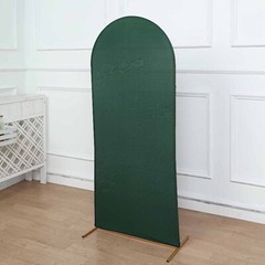 5 ft HUNTER GREEN Matte Fitted Spandex Round Top Arch Backdrop STAND COVER Party