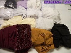 Qty = 29 Chair Covers Many Styles and Colors Blue, Gold, Purple, Pink, Burgundy