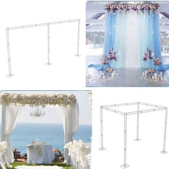 DIY 10 x 10 x 10ft Heavy Duty Wedding Backdrop Stand Kit Sturdy 4 Post Canopies