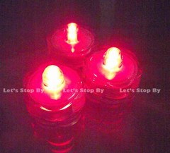 12 Red LED SUBMERSIBLE Wedding Waterproof Floralytes Decoration Table Tea Light