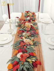 9FT Wedding Arch Flower Garland, Handmade Wedding Table Decorations,Head Table F