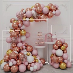 3pcs Rectangular Metal Backdrop Stands Weddings Party White Balloon Frames Decor