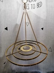 5Pcs 8.6″ Stainless Steel Hanger DIY Chandelier Frame Wedding Party Centerpiece