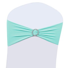 25/50/100PCS Spandex Stretch Chair Cover Sashes Bows Wedding Party Decoration