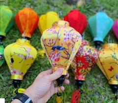 Set 16 Vietnam Silk Lanterns: Small Lamp Wedding Decor, Outdoor Garden Lantern