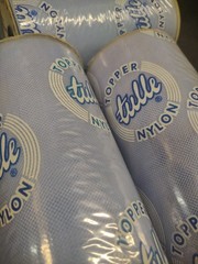 Clearance: 25Yd Vintage Topper Tulle Net Ribbon Faded Blue Wedding Netting 6″