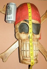 Tropical Island Tiki Bar Wedding Decor Jolly Roger Theme, Hand-Painted Wood