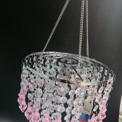 1PCS Assembled 50CM Hanger 22CM Centerpiece Frame Pink Pointed Pendant Acrylic