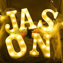 Creation Core 8.7″ Tall Large LED Laugh Marquee Signs Battery Operated Warm W…