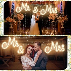 Mr & Mrs Neon Light for Wedding Reception