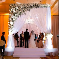 3ft/6ft/10ft Wedding Canopy Chuppah Drape Stand Heavy Duty Square Pipe Frame Kit