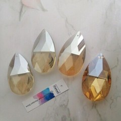 10pcs 60mm Cognac/Gold Champagne Water Drops K9 Crystal Pendant Prism Chandelier