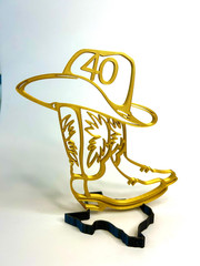 Happy Birthday, Happy 60th, 50th, 40th, 30th, Birthday Cowboy Centerpiece