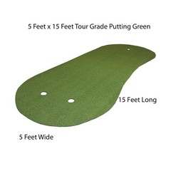 5 Feet x 15 Feet Professional Synthetic Turf Grass Nylon Practice Indoor Outd…