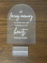 4pcs Clear Acrylic Wedding Signs for Ceremony and Reception, 5×7 Inch Set of 4