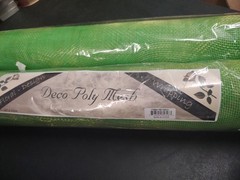2 Rolls Deco Mesh 21″ Craig Bachman Quality 30′ Two-Tone Gold & Lime Green