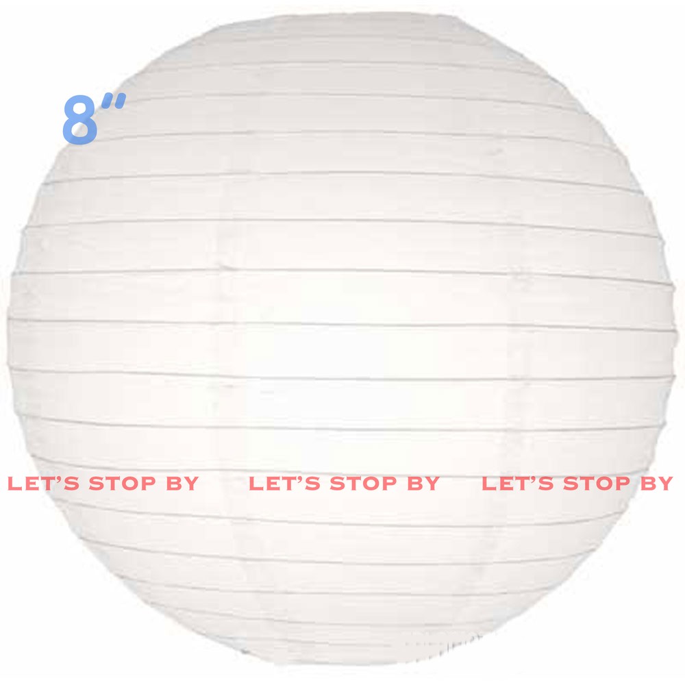 6 White 8″ Paper Chinese Lantern Lamp Shade Wedding Party Decoration Supplies