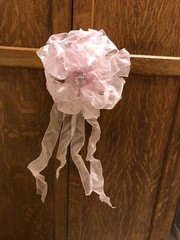 30 Blush Light Pink Pew Bows, 250 Chair Ties Wedding Or Party Decorations