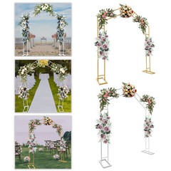 7.9ft Feet White/Gold Metal Arch for Wedding Party Decoration-Free&Fast Shipping