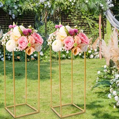 Elegant Gold Wedding Flower Stand – Durable, Reusable, Easy To Assemble