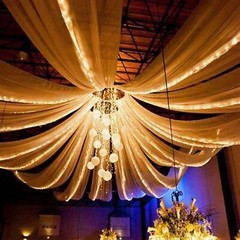 Ceiling Draping Canopy 20″ Hoop Hardware Kit 4 Panels Party Wedding Decorations