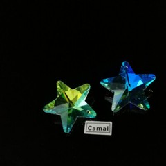 10PC 29mm Star ABcolor Crystal Prism Pendant Bead SunCatcher Charms Ornament DIY