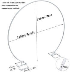 M/L Round Wedding Arch Backdrop Stand Outdoor Garden Lawn Beach Summer Wedding