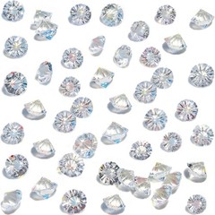 500PCS Diamonds, Mini Clear Fake Diamonds Acrylic Gems Table Scatter