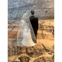 Bride & Groom Wedding Cake Topper Figurine Retro Marriage Decor