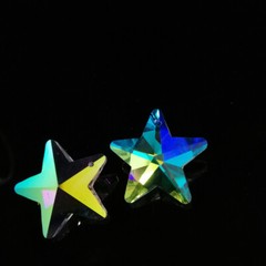 10PC 29mm Star ABcolor Crystal Prism Pendant Bead SunCatcher Charms Ornament DIY