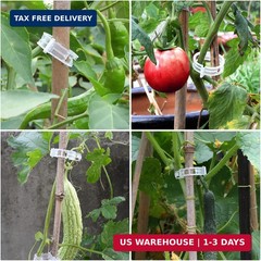 200 Pcs Plastic Trellis Plant Support Clips for Support, Grape and Tomato Vine,