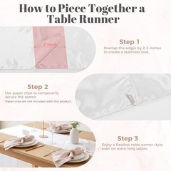 Pack Satin Table Runners 12 x 108 Inch, Heavy-Duty Polyester Table 4 White