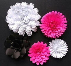 Paper Flowers 3D Handcrafted 5 pcs Mixed DIY Wedding Party Decor Craft Scrapbook