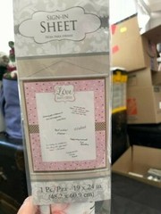 Amscan Love Always & Forever Wedding Sign-In Sheet 19″ x 24″ New!!!