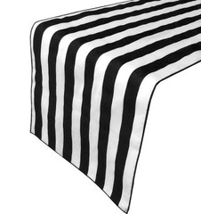 STRIPE SATIN TABLE RUNNER 12″X108″ STRIPED PRINT WEDDING PARTY Made in USA