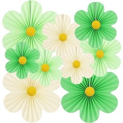 Party Decorations Paper Flowers Decorations for Wall Classroom Paper Fans Green