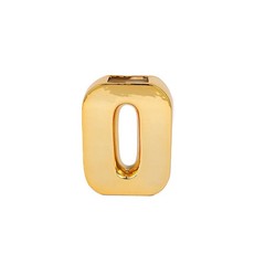 GOLD 6″ Ceramic O Symbol Flower VASE Table Centerpiece Party Events Decorations