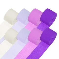 8-Rolls 656ft Paper Streamers for Decoration [4 Colors-1.8 Inch x 82 Ft/Roll]