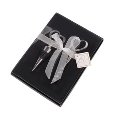Silver Heart Wine Bottle Stopper Opener Gift Set Wedding Favor Party Events Home