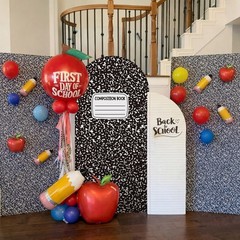 7.2ft Back to School Arch Backdrop Cover – Composition Notebook Decor for Classr