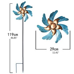 Spinner Landscape Ornament for Outdoor Courtyard Yard Lawn Pinwheel Decor