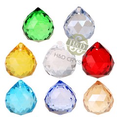20MM Crystal Glass Lamp Ball Prisms Chandelier Wedding Decor Suncatcher Pendants
