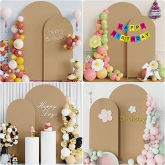 Elegant Khaki Spandex Arch Covers – Perfect for Wedding & Party Backdrops