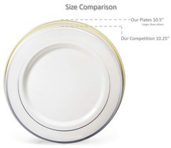 ” OCCASIONS ” 120 Plates Pack, Heavyweight Disposable Wedding Party Plastic P…