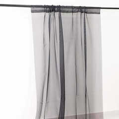 5ft x 32ft BLACK Premium Chiffon Sheer Backdrop CURTAIN PANEL Drape Party Events